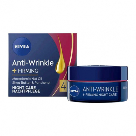 Creme de zi / noapte - Cremă de noapte antirid + fermitate 45+ Nivea 50 ml
