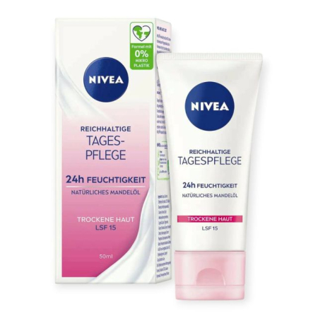 Creme de zi / noapte - Cremă de zi hidratantă calmantă SPF 15 Nivea 50 ml