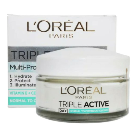 INGRIJIRE TEN - Cremă de zi hidratantă pentru ten normal/mixt L'Oréal Paris Triple Active 50 ml