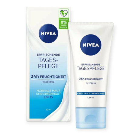 Creme de zi / noapte - Cremă de zi hidratantă revigorantă SPF 15 Nivea 50 ml