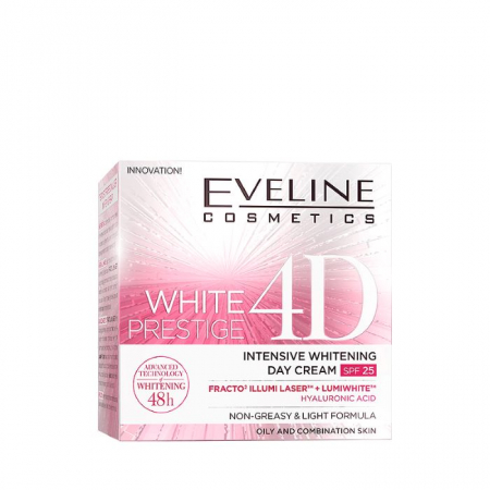 Crema de zi iluminatoare,spf 25 White Prestige 4D Eveline