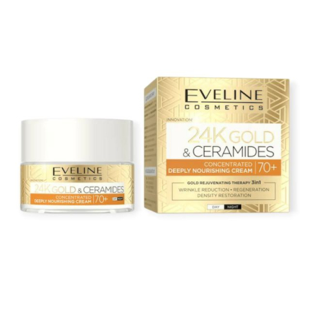 INGRIJIRE TEN - Cremă de zi/noapte concentrată 24K Gold & Ceramides 70+ Eveline 50 ml