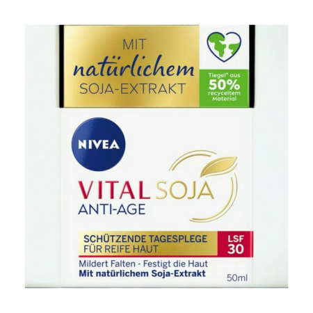 Creme de zi / noapte - Cremă de zi pentru ten matur 55+/SPF 30 Nivea Vital Soja Anti-Age 50 ml