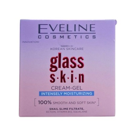 Creme de zi / noapte - Cremă-gel intens hidratantă Glass Skin Eveline 50 ml