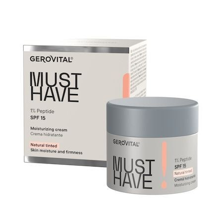 Cremă Hidratantă 1% Peptide SPF 15 Gerovital Must Have