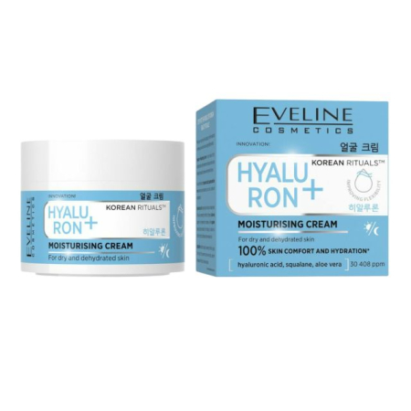 Creme de zi / noapte - Cremă hidratantă zi/noapte Korean Rituals Hyaluron+ Eveline 50 ml