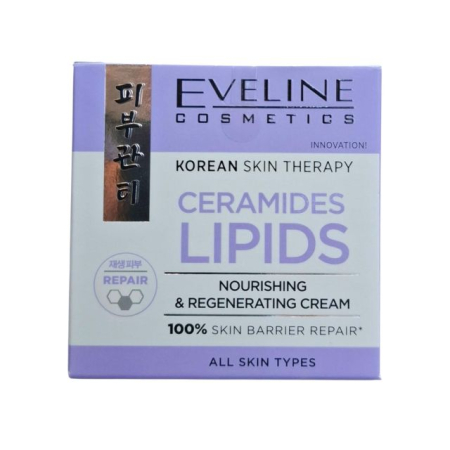 Creme de zi / noapte - Cremă hrănitoare și regeneratoare Korean Skin Therapy Ceramides Lipids Eveline 50 ml