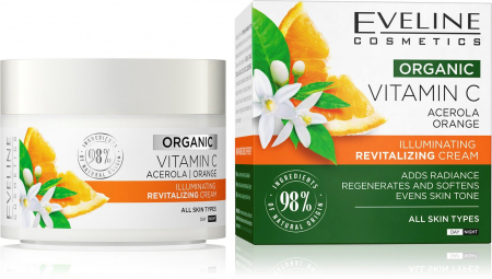 Crema iluminatoare de zi&noapte Organic Vitamin C + Acerola + Orange