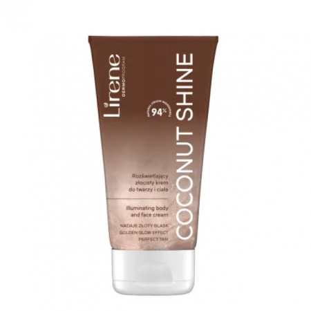 Creme de zi / noapte - Crema iluminatoare Față și Corp Coconut Shine Perfect Tan Lirene 150 ml
