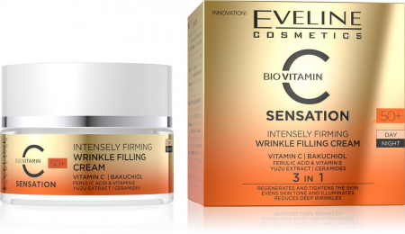 Crema intensiva, de fermitate pentru umplerea ridurilor 50+ Zi/Noapte C SENSATION Eveline