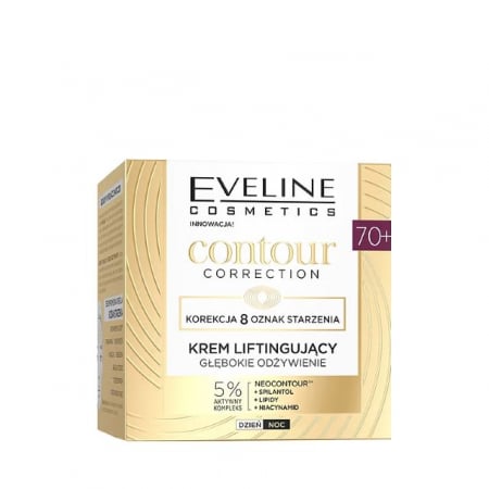 Creme de zi / noapte - Crema lifting intens hrănitoare Contour Correction 70+ Eveline 50 ml