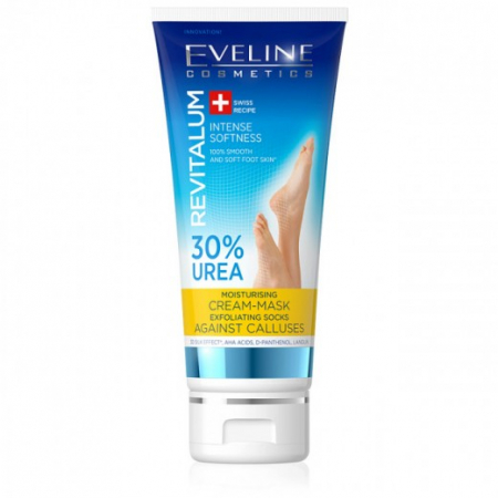 Produse pentru picioare - Crema masca exfolianta pentru picioare Revitalum,30% Uree Eveline