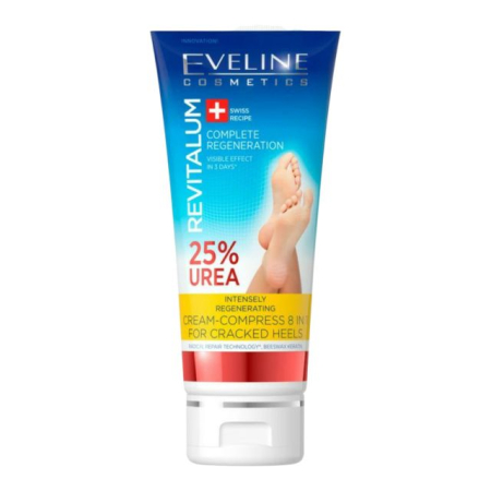 Produse pentru picioare - Cremă pentru călcâie crăpate Revitalum 8-1 25% Uree Eveline 75 ml