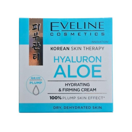 Creme de zi / noapte - Cremă pentru hidratare și fermitate Korean Skin Therapy Hyaluron Aloe Eveline 50 ml