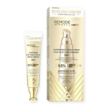 Creme/seruri ochi - Cremă rejuvenantă pentru ochi și pleoape 3 -1 RemodeLift Therapy Eveline D'Aury 15 ml