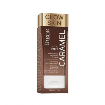 Lotiune autobronzanta - Cremă - Ser facial autobronzant Caramel Glow Skin Lirene 50 ml