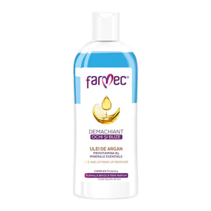 Lapte demachiant - Demachiant Ochi și Buze cu Argan Farmec 150ml