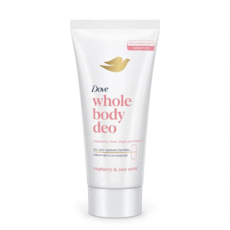 Deodorante dama/barbati - Deo cremă pentru corp Dove Whole Body Raspberry&Rose Scent 75 ml