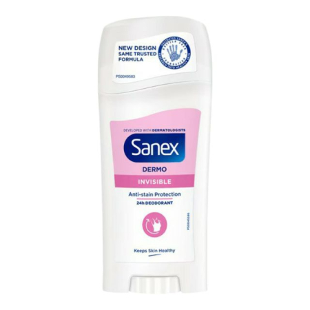 Deodorante dama/barbati - Deo stick Sanex Dermo Invisible Anti-stain Protection 65 ml