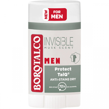 PRODUSE BARBATI - Deodorant stick INVISIBLE Musk 40 ml Borotalco