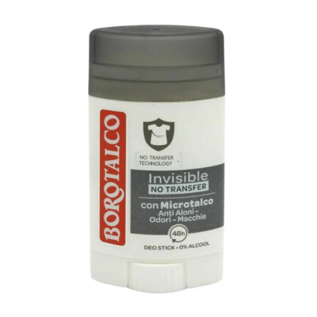 Deodorante dama/barbati - Deodorant stick INVISIBLE No Transfer Borotalco 40 ml