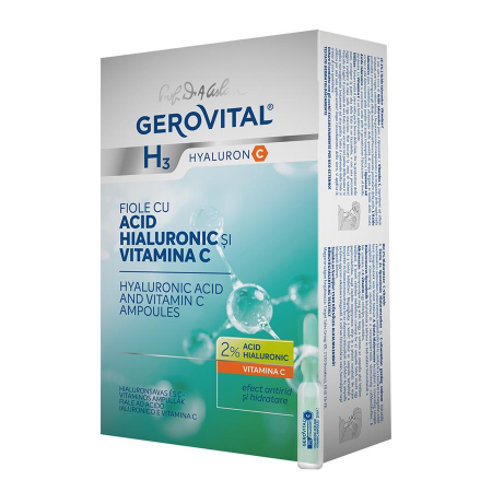 Seruri - Fiole cu Acid Hialuronic 2% Hyaluron C Gerovital H3 Hyaluron C