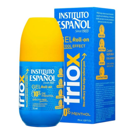 Crema de corp - Gel analgezic local pentru ameliorarea durerilor musculare și articulare Instituto Español Friox Gel Roll-On Efecto Frío 75 ml