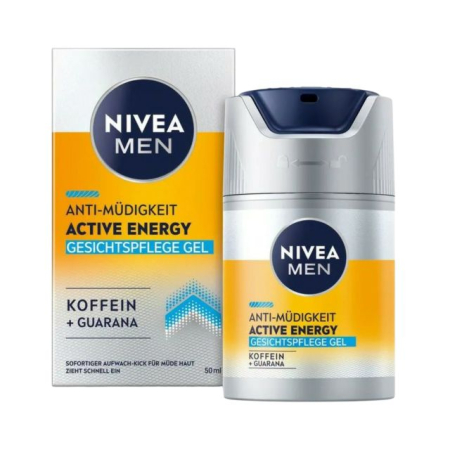 PRODUSE BARBATI - Gel cremă de îngrijire a feței Anti-oboseală NIVEA MEN Active Energy 50 ml