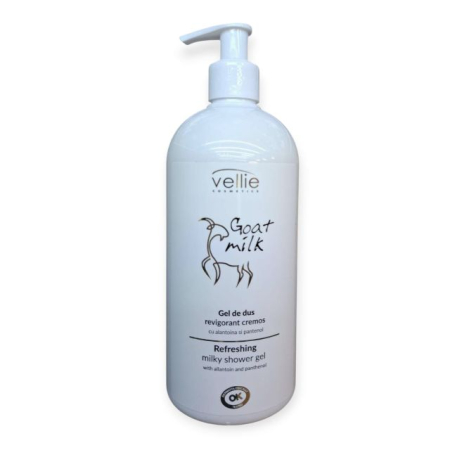 Gel de dus - Gel de duș cremos revigorant Goat Milk Vellie 500 ml