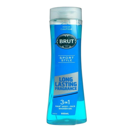 Gel de dus - Gel de duș pentru păr/corp/față Brut Sport Style 600 ml