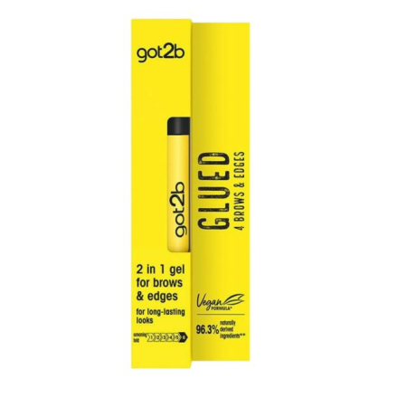 Gel fixare sprancene - Gel transparent pentru stilizarea și fixarea sprâncenelor Got2b Glued 4 Brows & Edges 2 in 1 Gel 16 ml