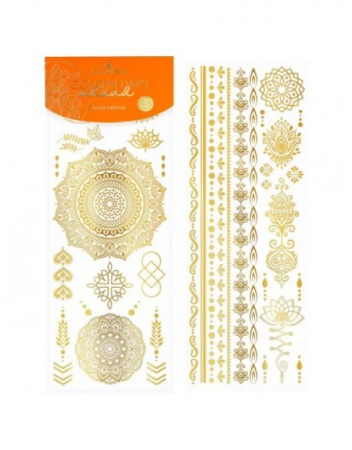 Alte accesorii machiaj - Golden Days Ahead Body Tattoos Gold Luck To You! Essence
