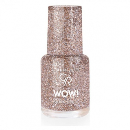 Lac de unghii oja - Lac de unghii (oja) 302 Wow Glitter Golden Rose 6ml