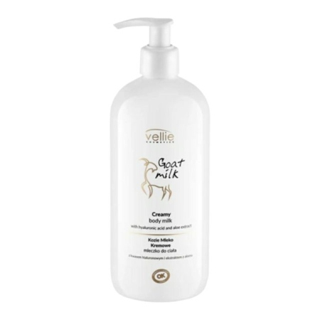 Lotiune de corp - Lapte de corp cremos cu Acid Hialuronic Goat Milk Vellie 500 ml