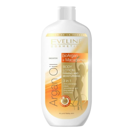 Lotiune de corp - Loțiune de corp 3-1 pentru fermitate, cu ulei de argan și macadamia Eveline 350 ml