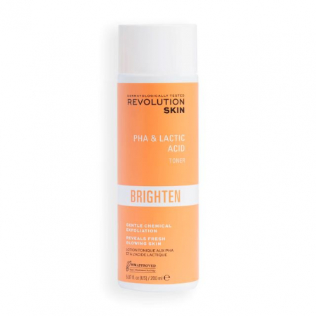 Apa tonica - Lotiune tonica iluminatoare cu PHA si Acid Lactic Revolution Skin 200 ml