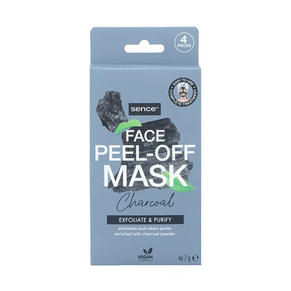 Masti - Mască exfolianta si purificatoare,peel-off cu cărbune Sence