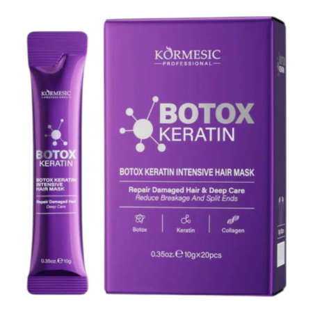 INGRIJIRE PAR - Mască intensivă pentru păr cu keratină şi efect botox Kormesic Professional Botox Keratin Intensive Hair Mask 20 buc.X 10 g