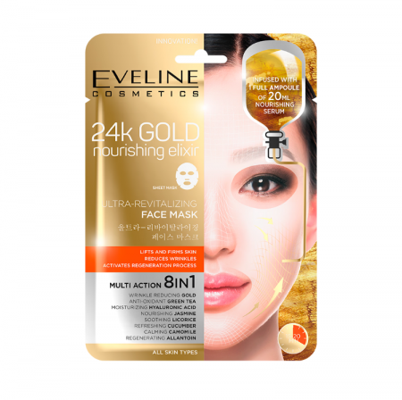 Masti - Mască revitalizantă 24K Gold 8in1