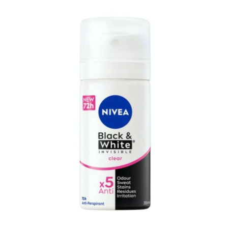 INGRIJIRE CORP - Mini Deo BLACK & WHITE INVISIBLE CLEAR Nivea 35 ml