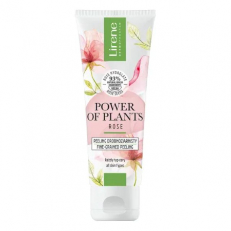INGRIJIRE TEN - Peeling facial cu granulatie fina, cu Hidrolat de Trandafir, Power of Plants Lirene75 ml