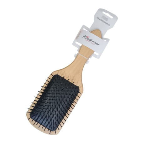 PRODUSE COPII - Perie de păr cu mâner din lemn (paddle brush)