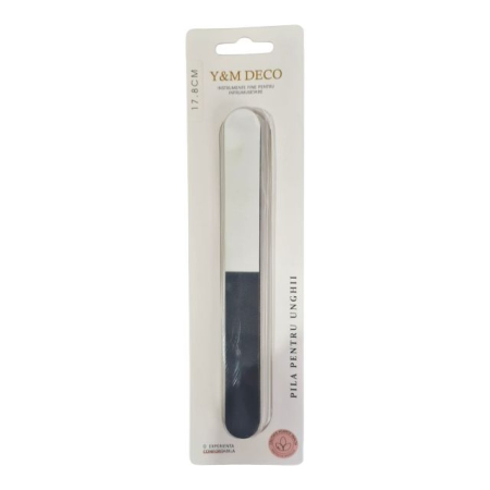 ACCESORII MANICHIURA/PEDICHIURA - Pilă de unghii pentru modelarea și finisarea unghiilor Y&M Deco 17.8 cm