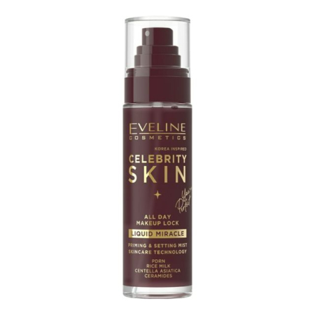 Baza machiaj/primer - Primer/Spray de fixare Eveline Celebrity Skin Liquid Miracle All Day Makeup Lock/Priming & Setting Mist 100 ml