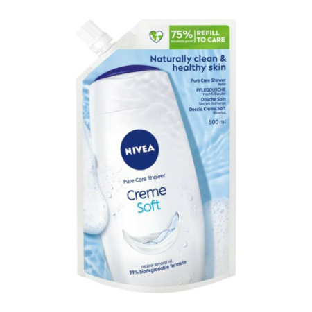 Gel de dus - Rezervă de gel de duș cremă NIVEA Creme Soft de 500 ml
