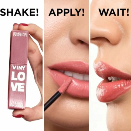 Ruj de buze lichid de lungă durată 10 Blushy VinyLove Eveline 4 ml [3]