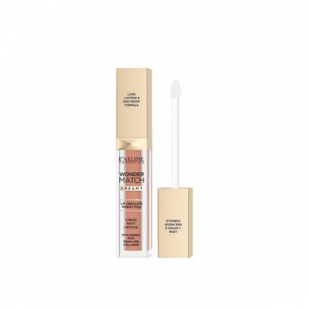 Ruj solid/lichid - Ruj lichid mat 11 Milky Nude Wonder Match Creamy Eveline 6.8 ml