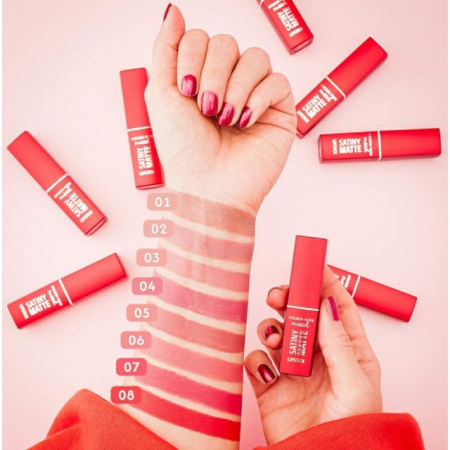 Ruj mat satinat 07 Berry Rouge Golden Rose Mood 3.5 g [3]