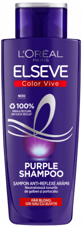 Sampon par - Șampon Color Vive Purple pentru păr blond/gri Elseve