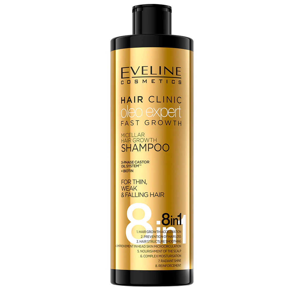 INGRIJIRE PAR - Sampon pentru cresterea rapida a parului Hair Clinic Fast Growth Micellar 8-1 Eveline 400 ml